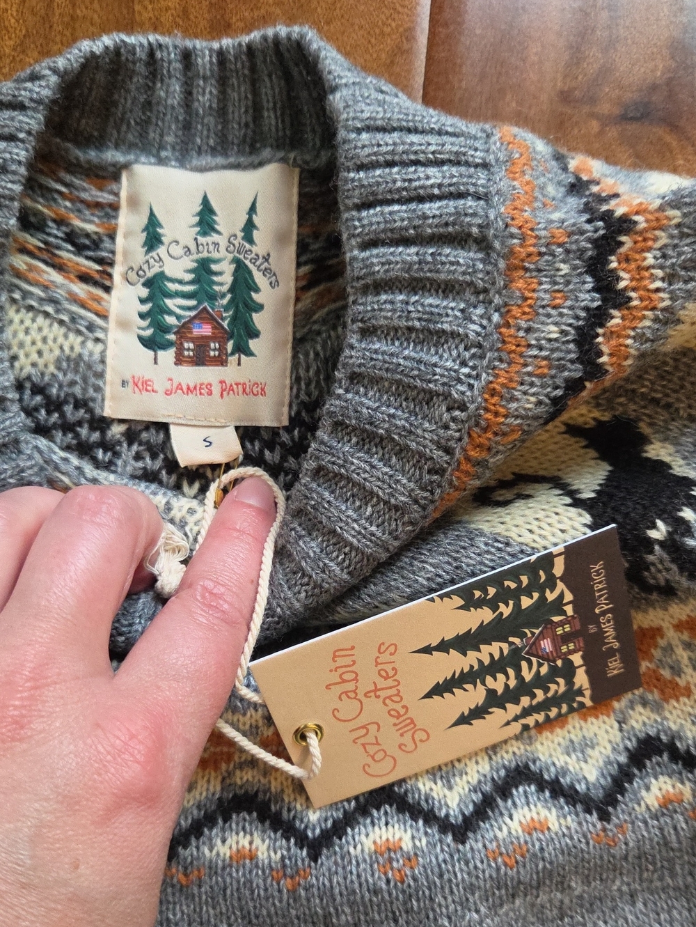 KJP Cozy Cabin Sweater Black Cat and Moon Sweater Halloween - Picture 7 of 10